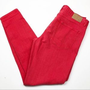 Madewell Skinny Skinny Poppy Red Jeans 30 x 32